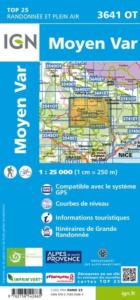 Carte IGN Top 25 3641OT - Moyen Var 